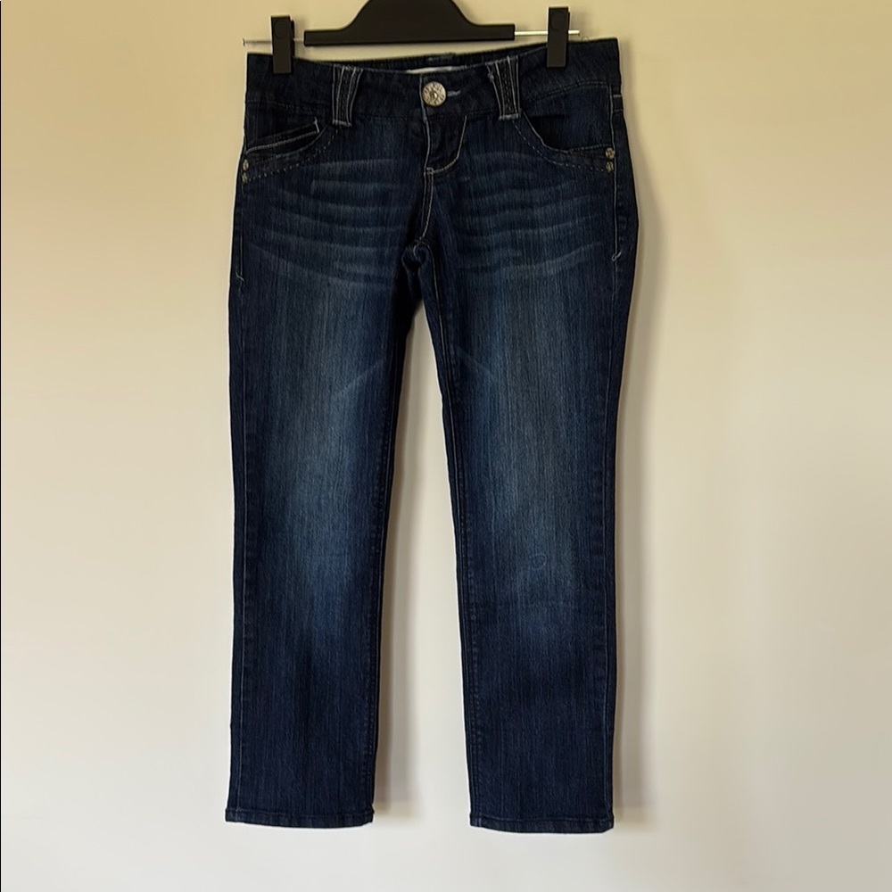 Jolt Blue Ankle Cropped Jeans